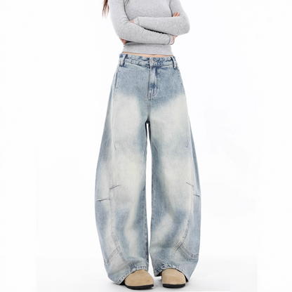 ウォッシュドワイドレッグデニムパンツ/cm0115