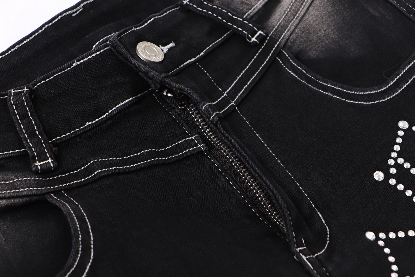 クロスデザインウォッシュドデニムパンツ/cm0093