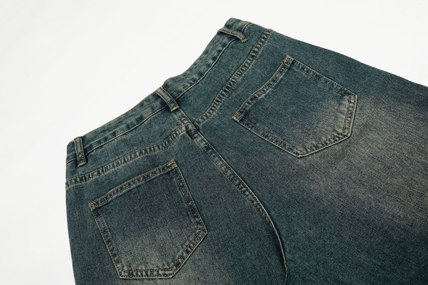 スターデザインワイドデニムパンツ/2color/cm0007