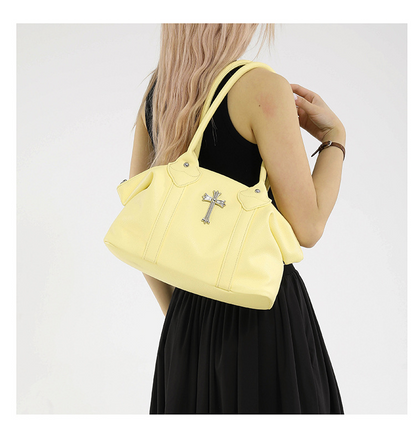 クロスアクセサリー付き2wayショルダーバッグ/6color/cm0110