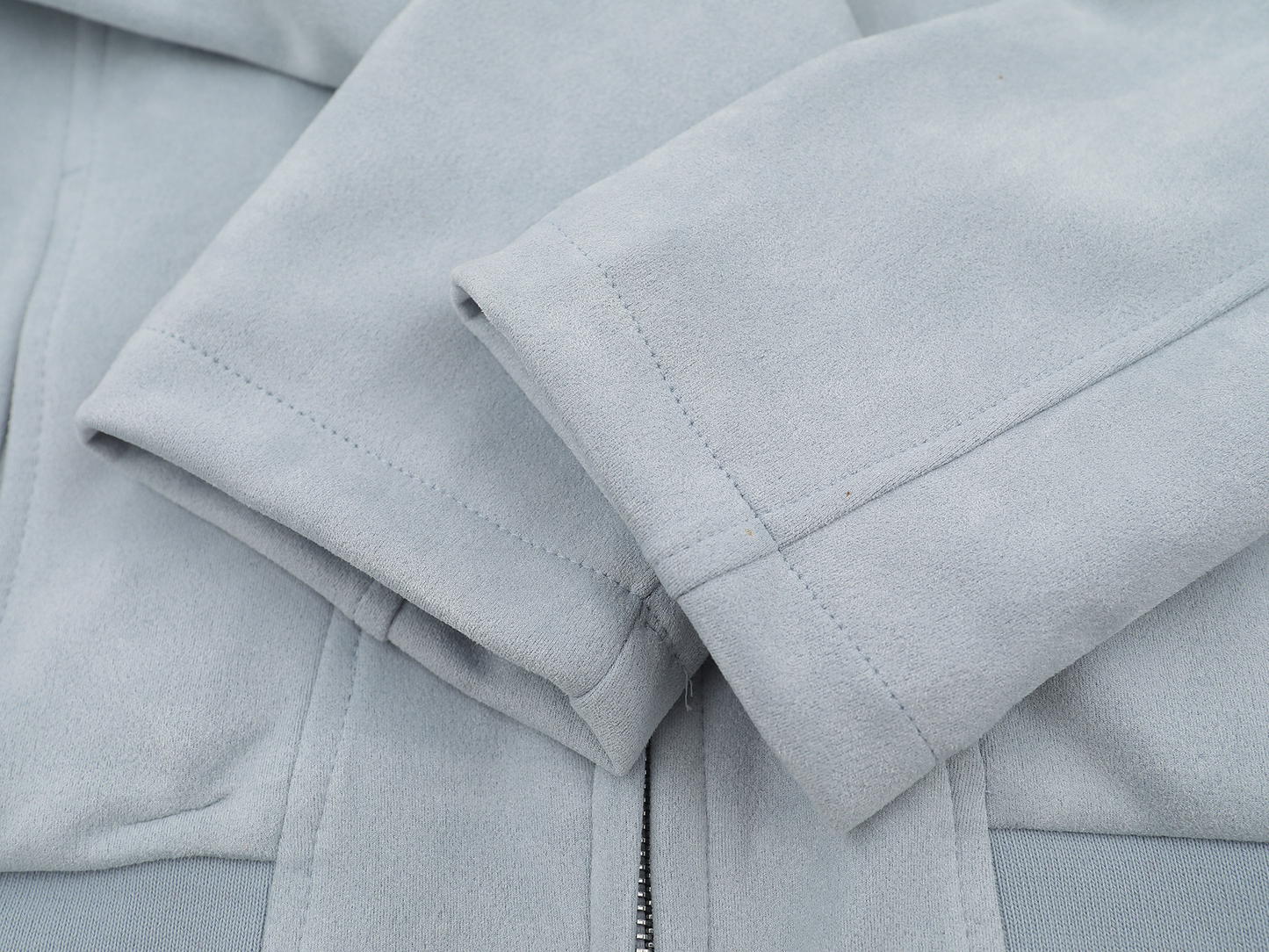 取り外しファー付きポケットデザインジップアップジャケット/2color/cm0043