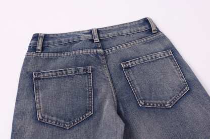 ベルトデザインカーゴデニムパンツ/2color/cm0090