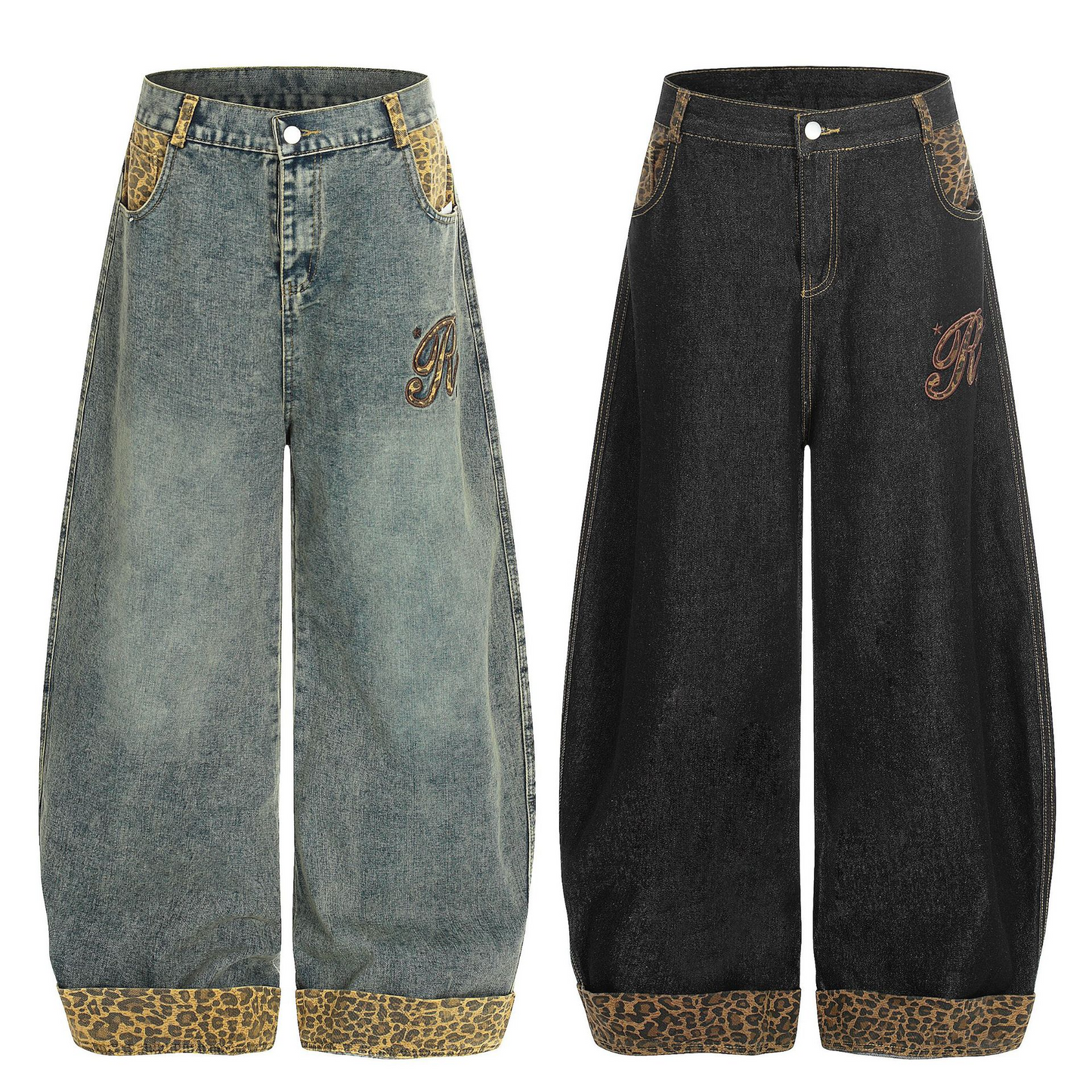 レオパードディテールワンポイントロゴパンツ/2color/cm0141