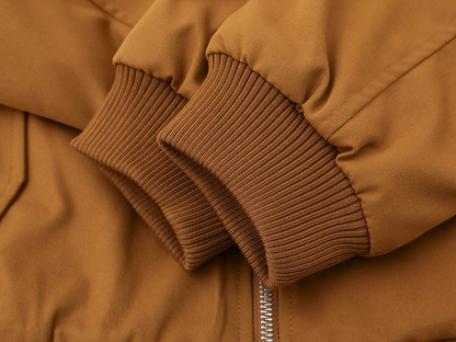 チェックフェイクレイヤード刺繍ロゴジャケット/2color/cm0085