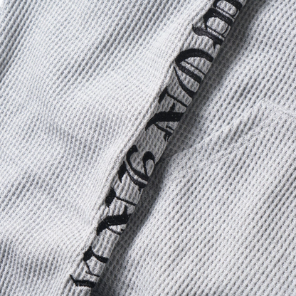 ファーフードワッフルクロスポイントジップアップパーカー/cm0016