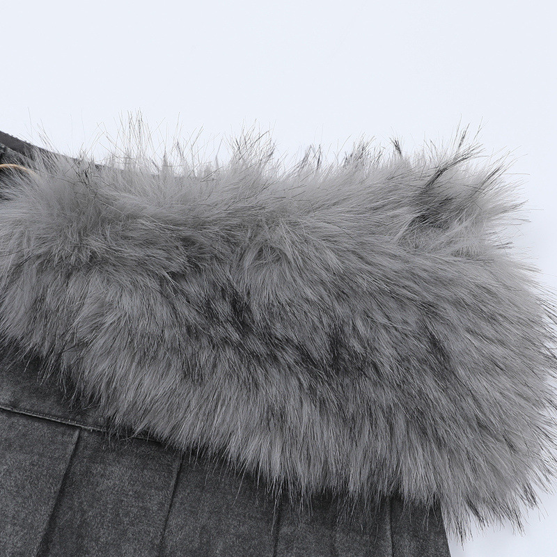 エコファーデザインプリーツデザインミニスカート/2color/cm0160