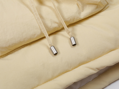 BIGポケットリボンデザインパファージャケット/2color/cm0079