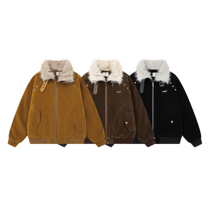 ベルトデザインアクセサリーロゴジャケットcm0012