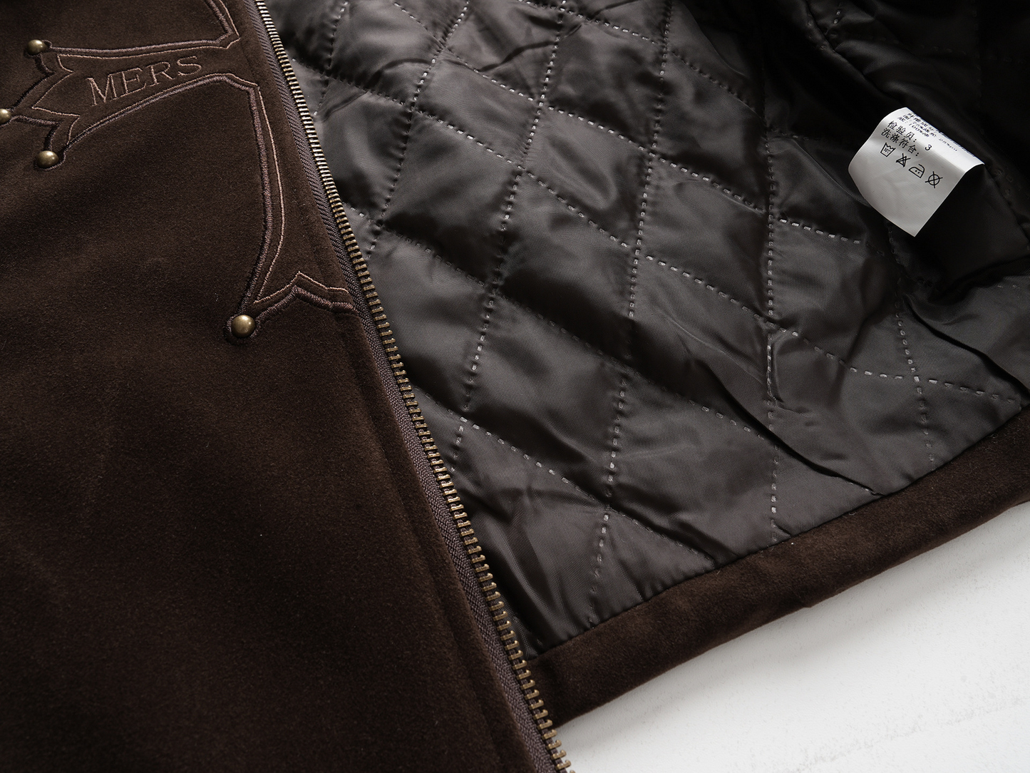 ボアネッククロスデザインアルファベットディテールボタンジャケット/2color/cm0033