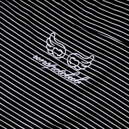 ワンポイントロゴストライプ/ルーズフーディーパーカー/2color/cm0135