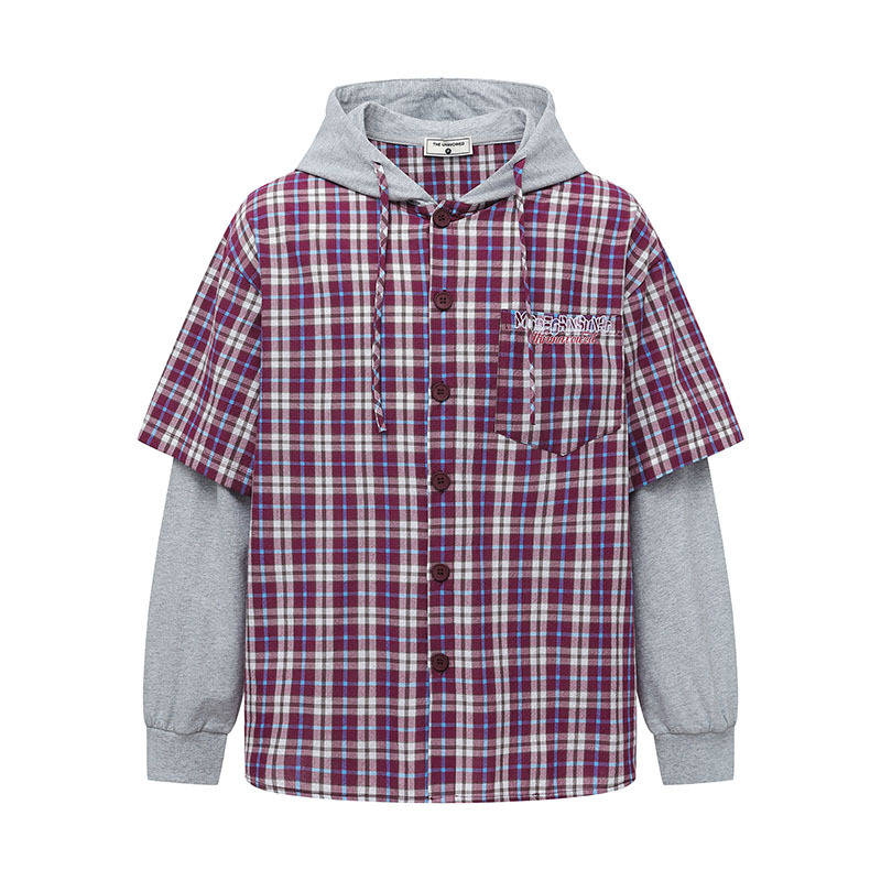 フェイクレイヤーチェックシャツジャケット/2color/cm0082