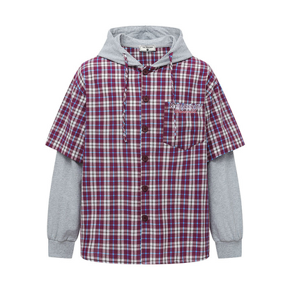 フェイクレイヤーチェックシャツジャケット/2color/cm0082