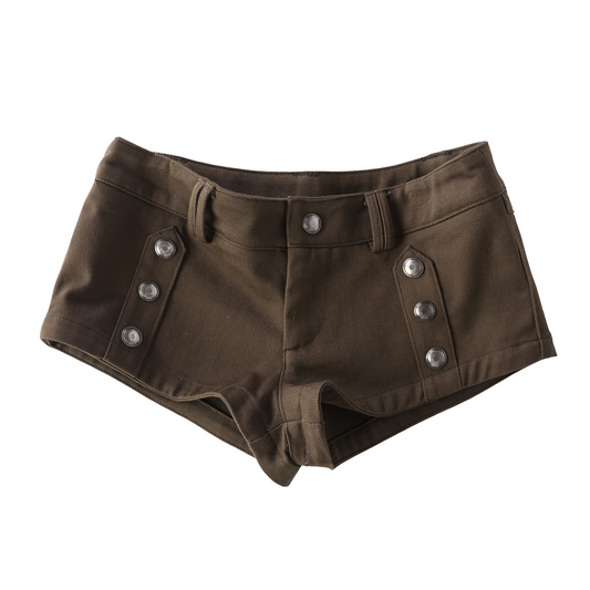 2color/ボタンデザインショートパンツ/cm0189
