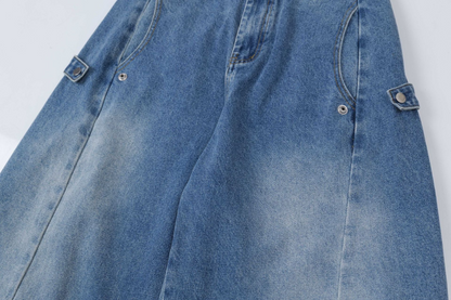 ワイドウォッシュドデニムパンツcm0009