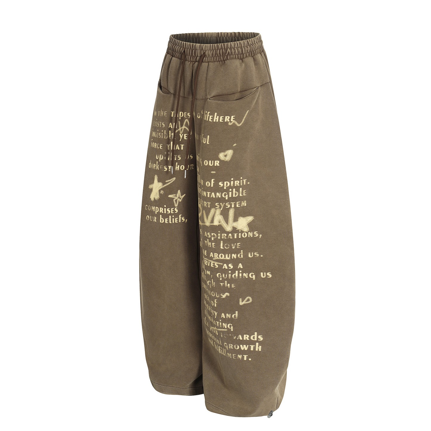 アルファベットプリントルーズパンツ/2color/cm0067