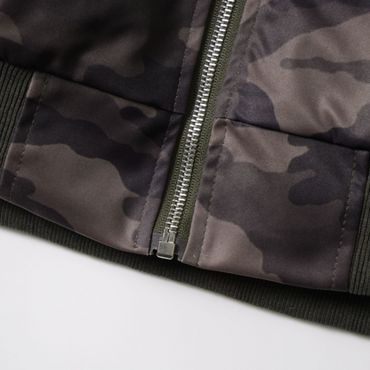 ファーフードファー耳付きジップアップジャケット/2color/cm0125