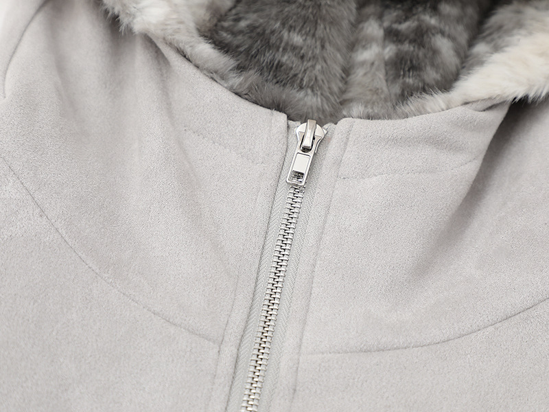 耳付きフードクロスデザインジャケット cm0015