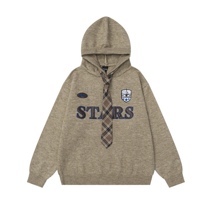 ネクタイニットロゴパーカー/2color/cm0017