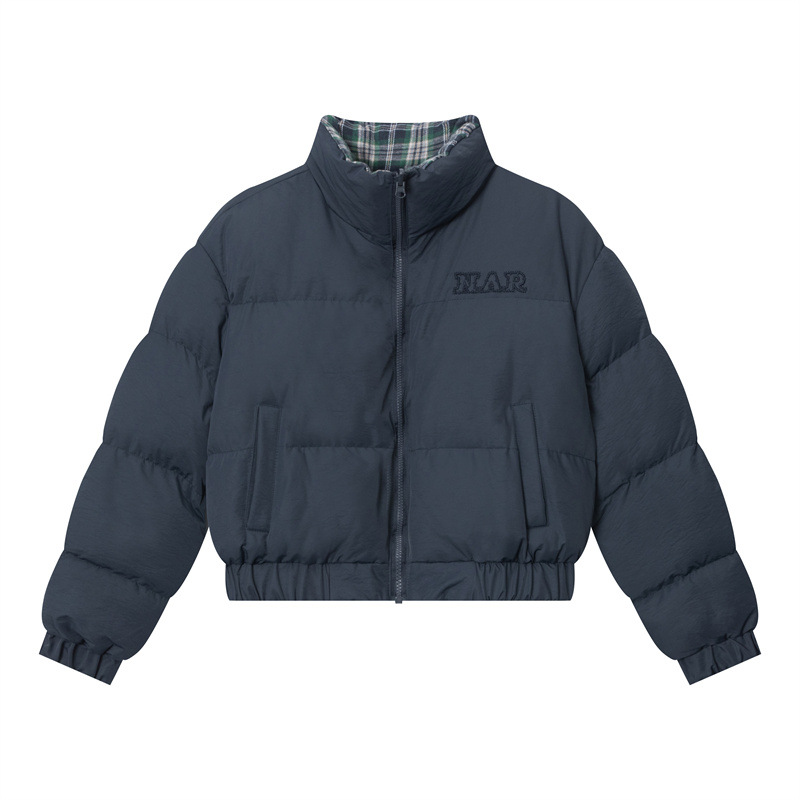 リバーシブルチェックパファージャケット cm0019