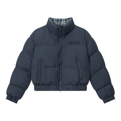 リバーシブルチェックパファージャケット cm0019