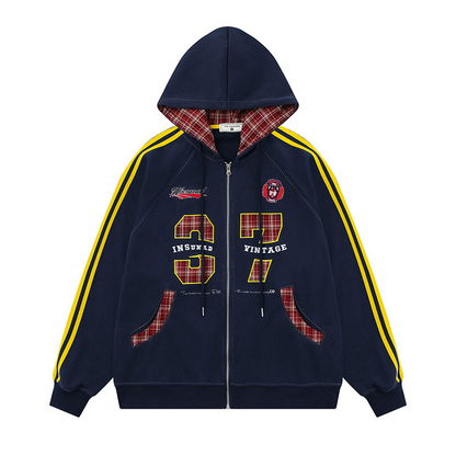 ナンバーロゴラインスウェットパーカー/2color/cm0081