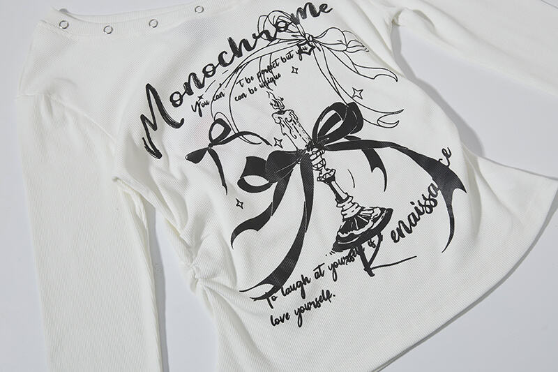 オフショルダーベルトデザイントップス/2color/cm0157