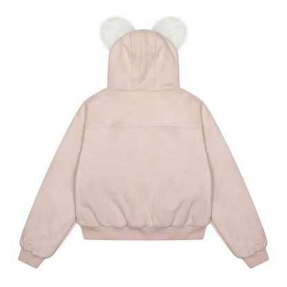 耳付きファーフードパッド入りジャケット/cm0068