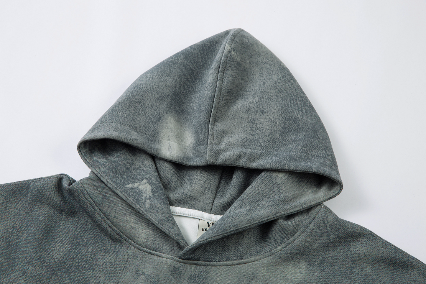 Alphabet Patch Washed Hoodie