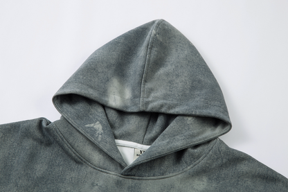 Alphabet Patch Washed Hoodie