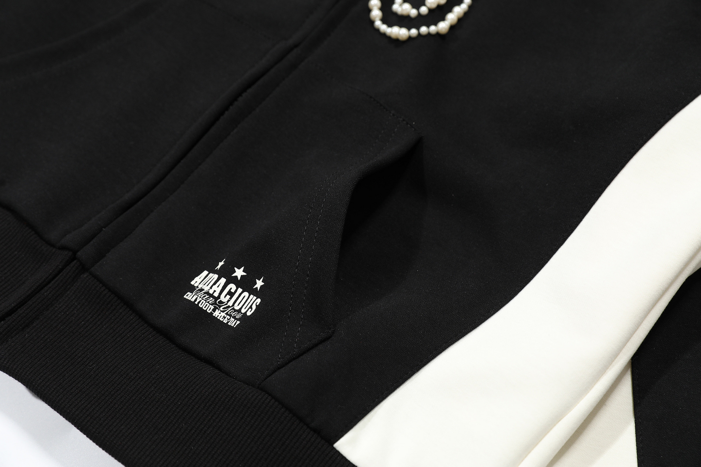 ビーズロゴラインデザインパーカー/3color/cm0073