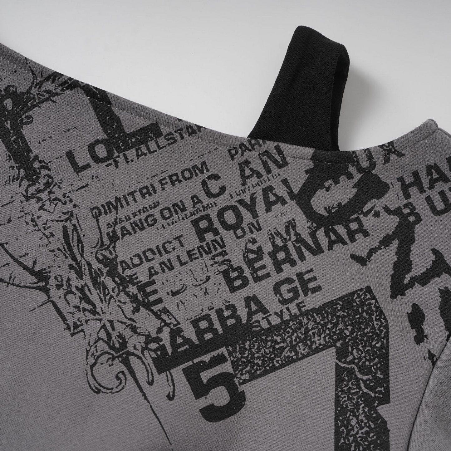 オフショルダープリントデザインスウェット/cm0025