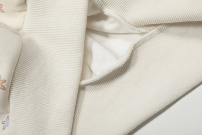 レース縁フードスタープリントジップアップパーカー/cm0050