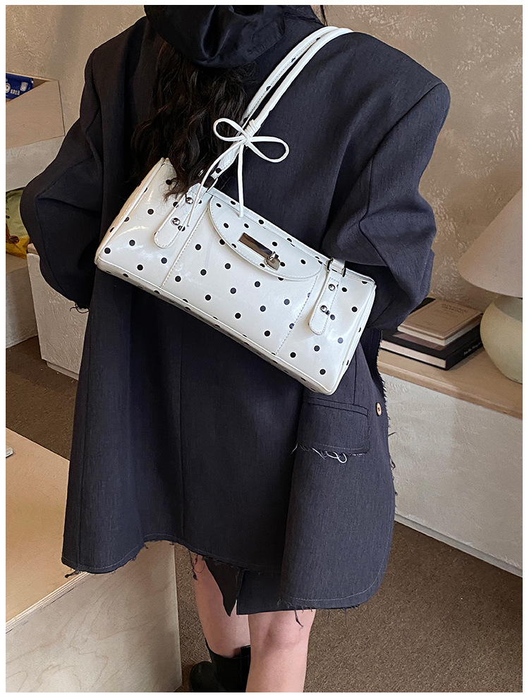 4color/ドット柄ハートチャームバッグ/cm0241