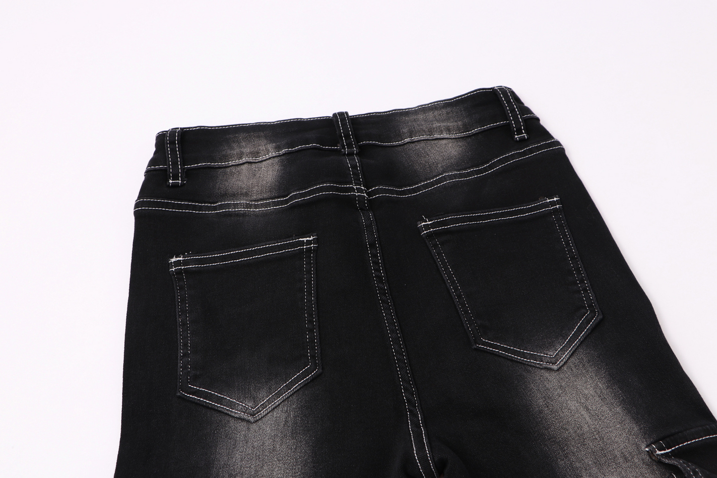 クロスデザインウォッシュドデニムパンツ/cm0093