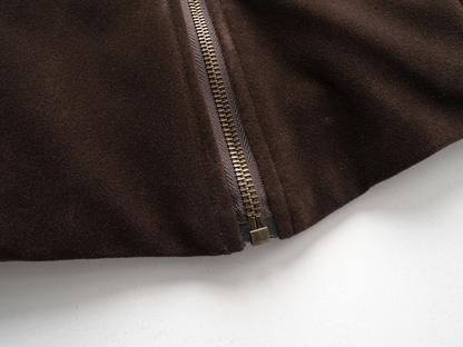 ボアネッククロスデザインアルファベットディテールボタンジャケット/2color/cm0033