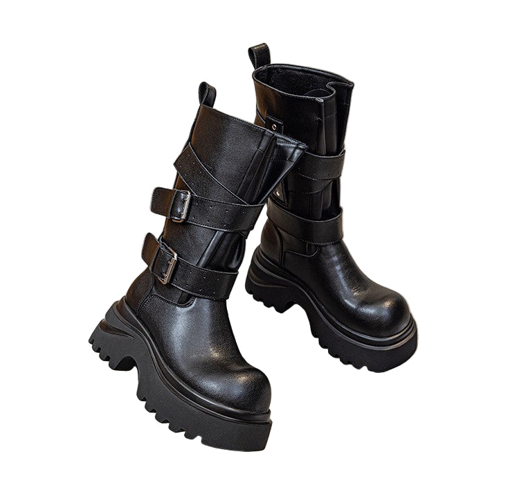 ベルトバックルデザインブーツ/cm0148