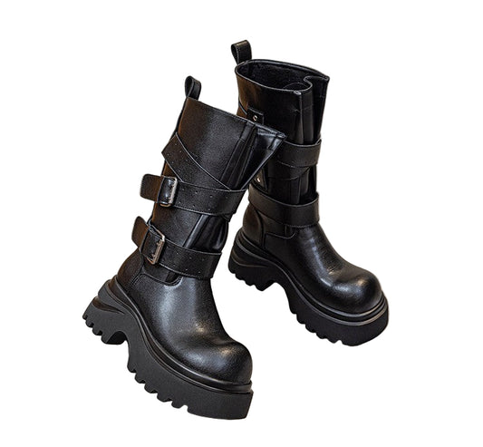 ベルトバックルデザインブーツ/cm0148