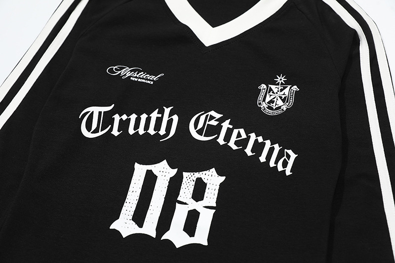 スポーティーナンバープリント長袖Tシャツ/2color/cm0101