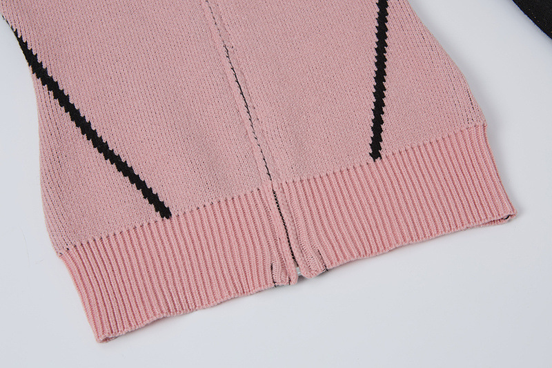 ナンバーロゴバイカラージップアップニット/2color/cm0158