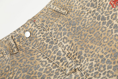 ヒョウ柄ルーズデニムパンツcm0010