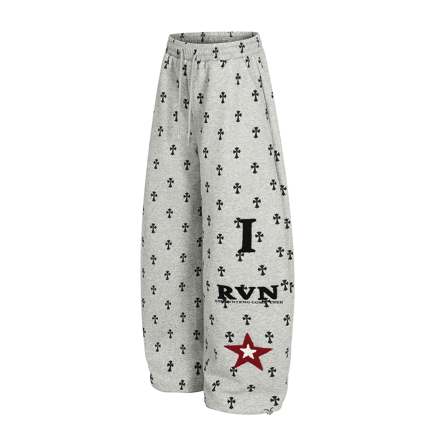 クロス柄スターロゴワイドパンツ/2color/cm0076