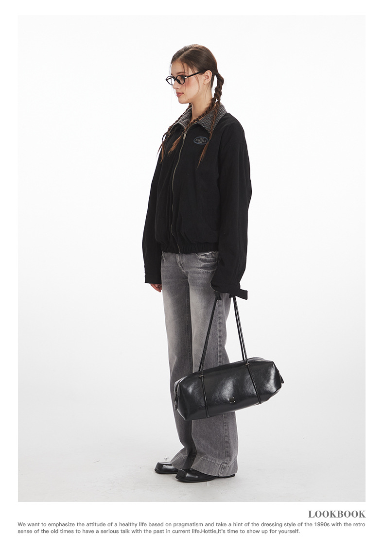 リバーシブル/コントラスト チェック柄 ヴィンテージジャケット/2color/cm0060