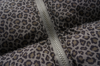 レオパードプリントパターンルーズパファージャケットcm0136