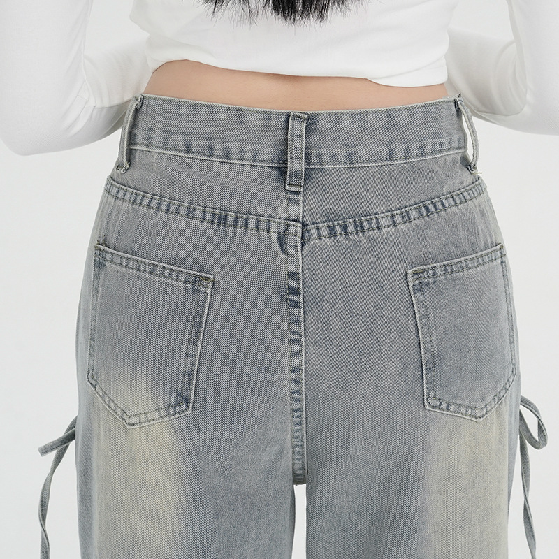 バレエコアリボンデザインデニムパンツ/cm0119