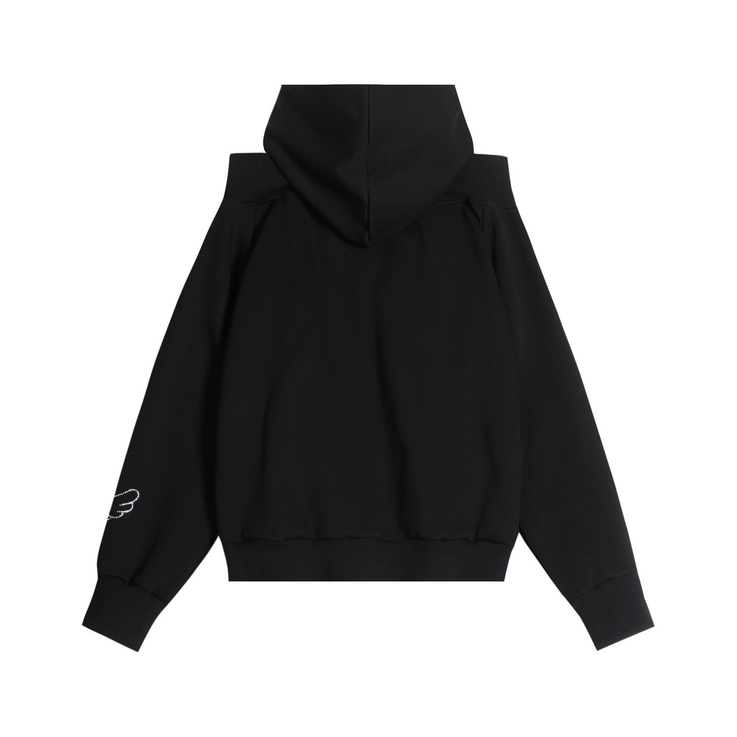 リブデザインビジューロゴパーカー/2color/cm0062