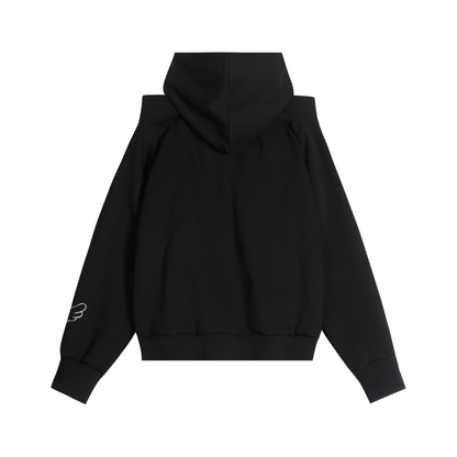 リブデザインビジューロゴパーカー/2color/cm0062