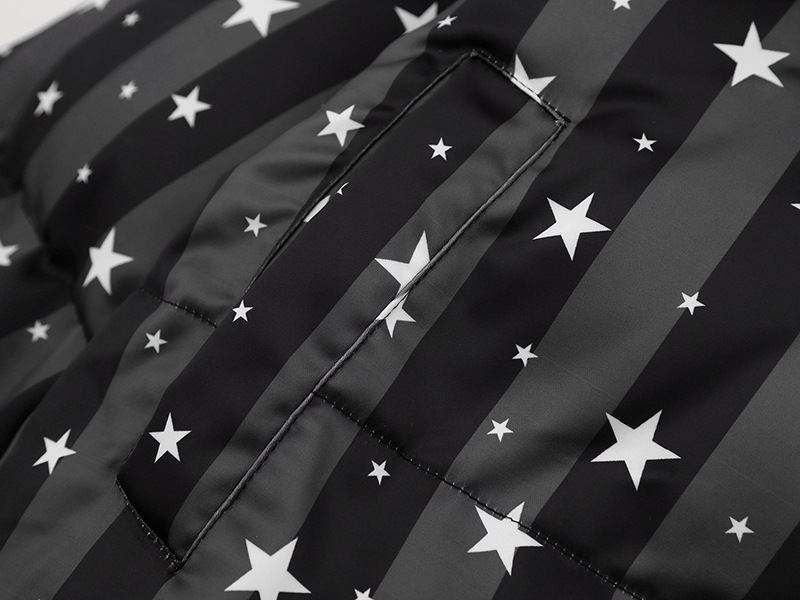 スター柄ファー付きフードパファージャケット/2color/cm0021