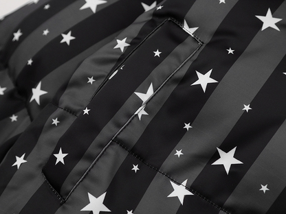 スター柄ファー付きフードパファージャケット/2color/cm0021