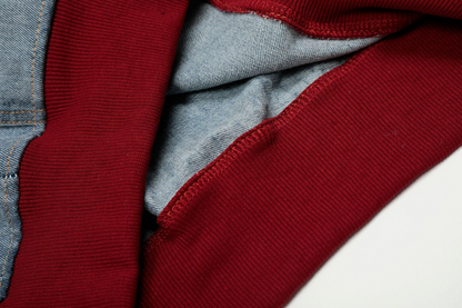 オフショルダー刺繡ワンポイントロゴデジップアップトップス/cm0003