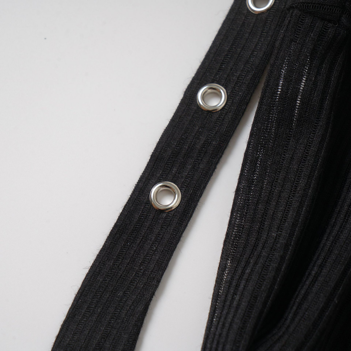 ベルトデザインラインストーン長袖トップス/2color/cm0156